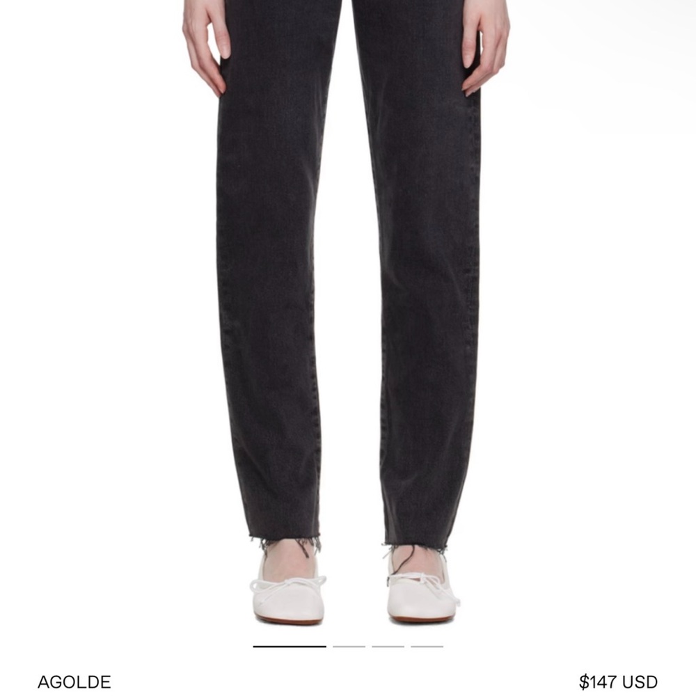 Agolde Black Straight Leg Jeans